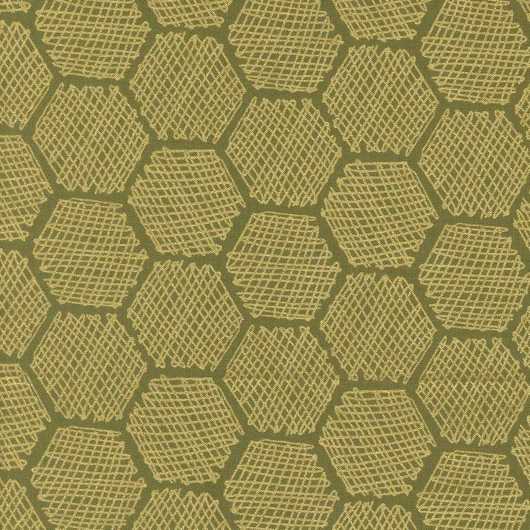 Bee Garden - Honeycomb Geometrics Metallic Ivy 48416-12M