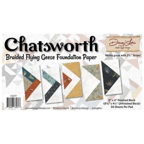 Bluish - Chatsworth Braided Flying Geese Foundation Papers AQDP1