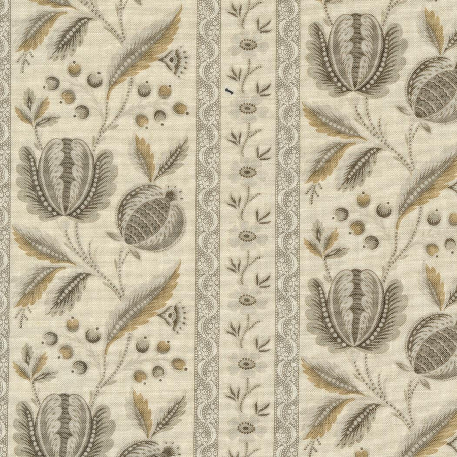 Chateau De Chantilly - Picardy Florals Stripe Pearl Roch 13940-11