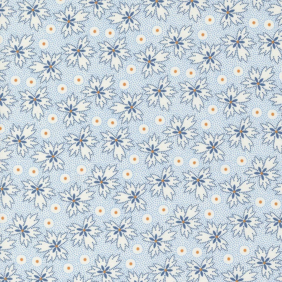 Denim Daisies - Leaf Dot Stonewashed 35385-11