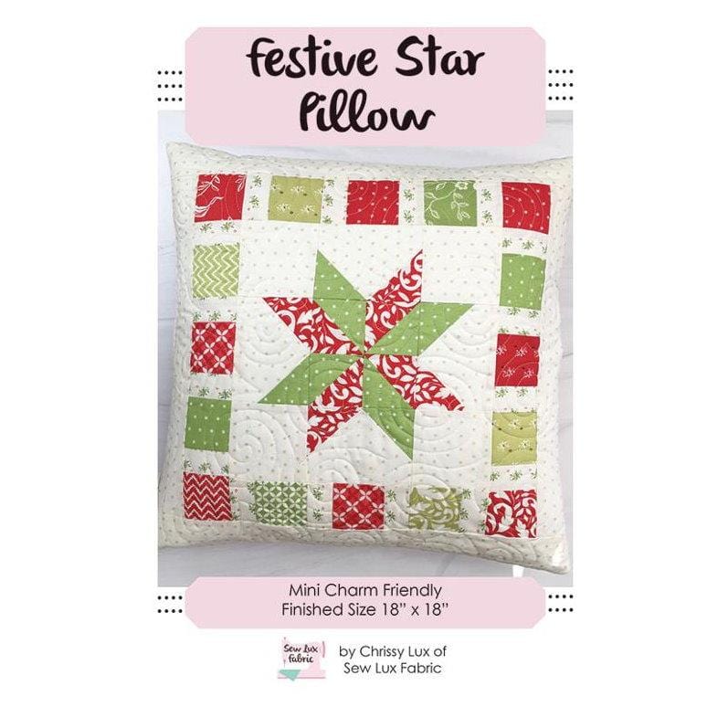 Festive Star Pillow Pattern SLF-2012