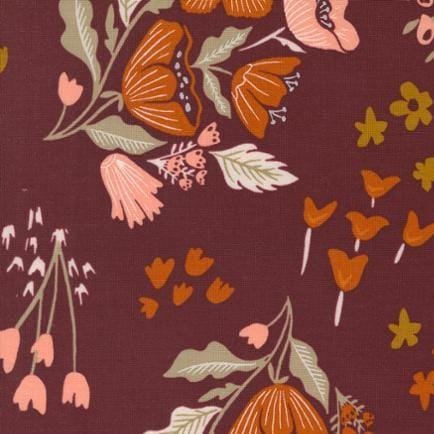 Folk Lore - Large Floral Burgundy 45600-16