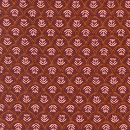 Folk Lore - Scakkop Flowers Burgundy 45605-16