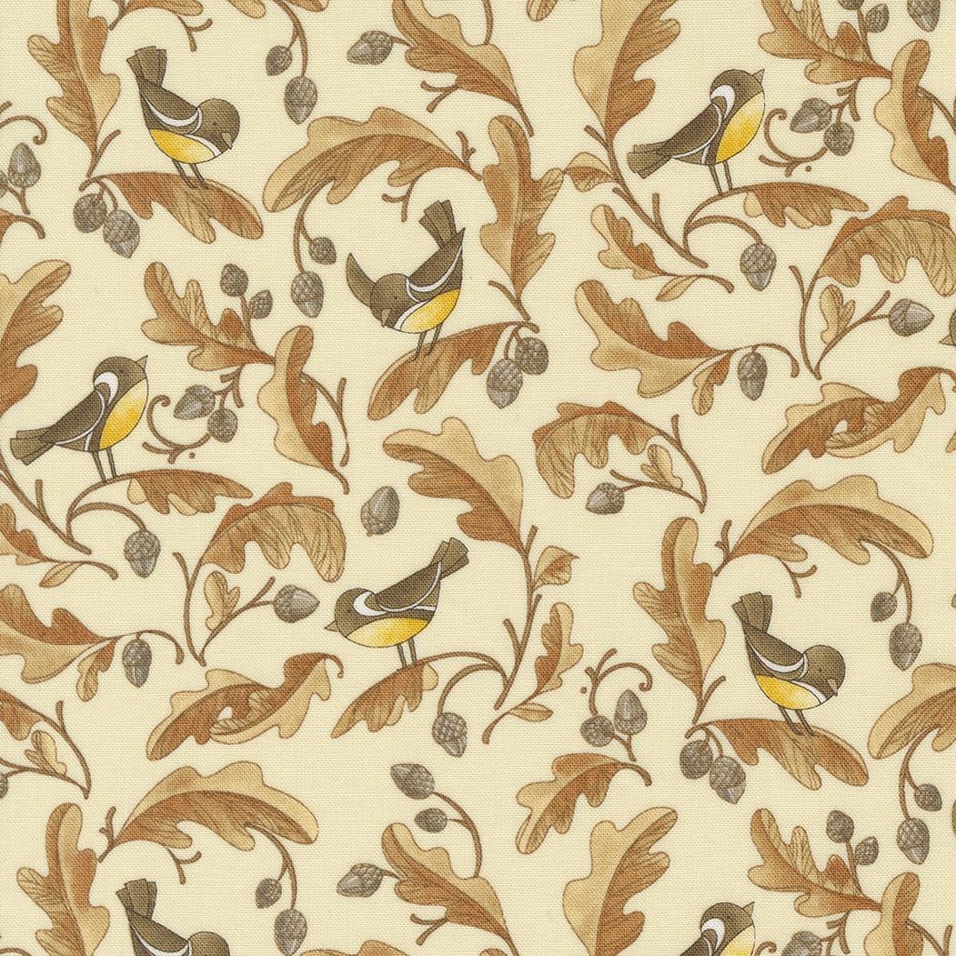 Forest Frolic - Chickadees & Acorns Cream 48742-12