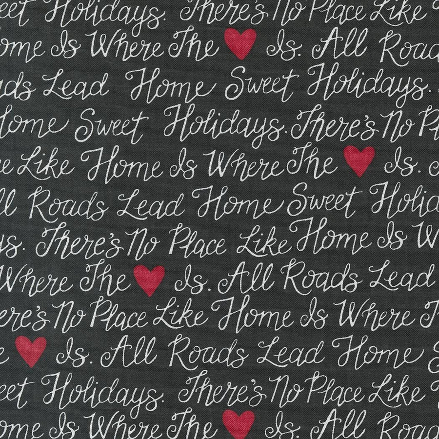 Holidays at Home - Holiday Words Charcoal 56072-23