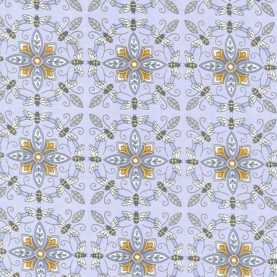 Honey and Lavender - Bee Tiles Soft Lavender 56081-18