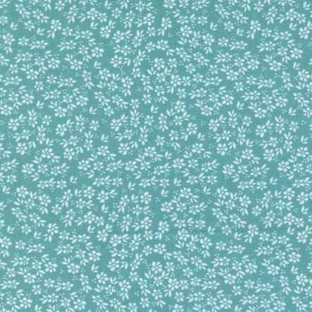 Laguna Sunrise - Teal Tiny Flowers 37685-18