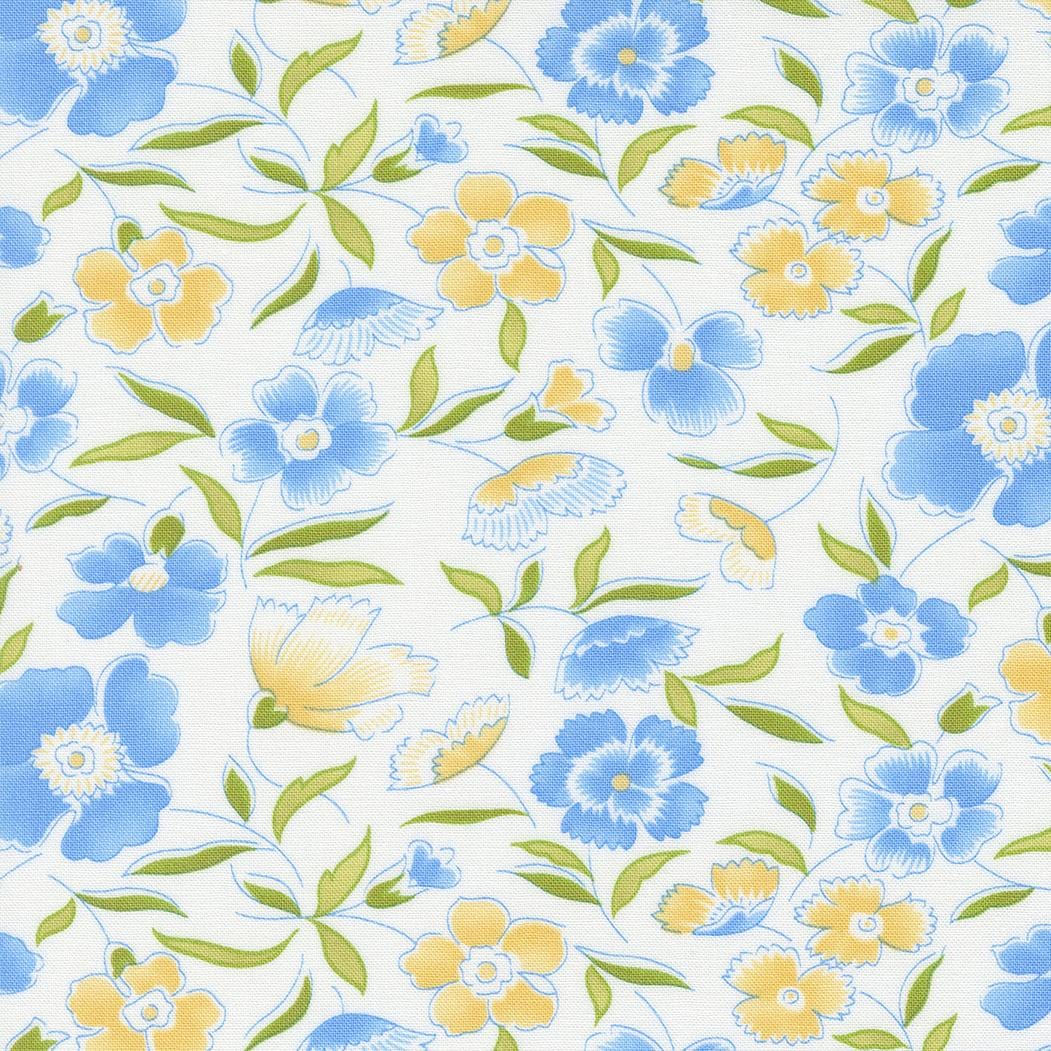 Linen Cupboard - Apron Florals Blue White 20480-21