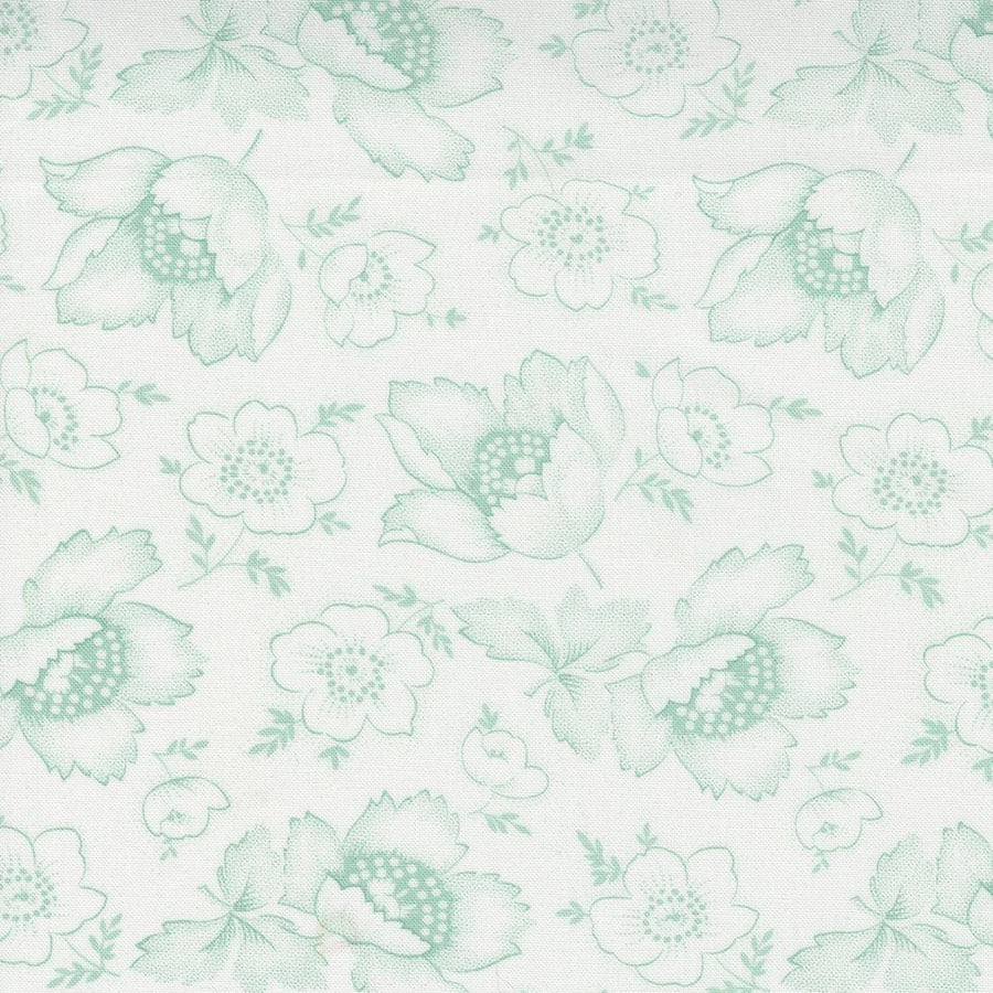 Linen Cupboard - Fresh Linens Florals Turquoise 20481-21