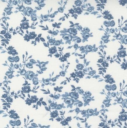Nantucket Summer - Small Floral Cream Blue 55263-24