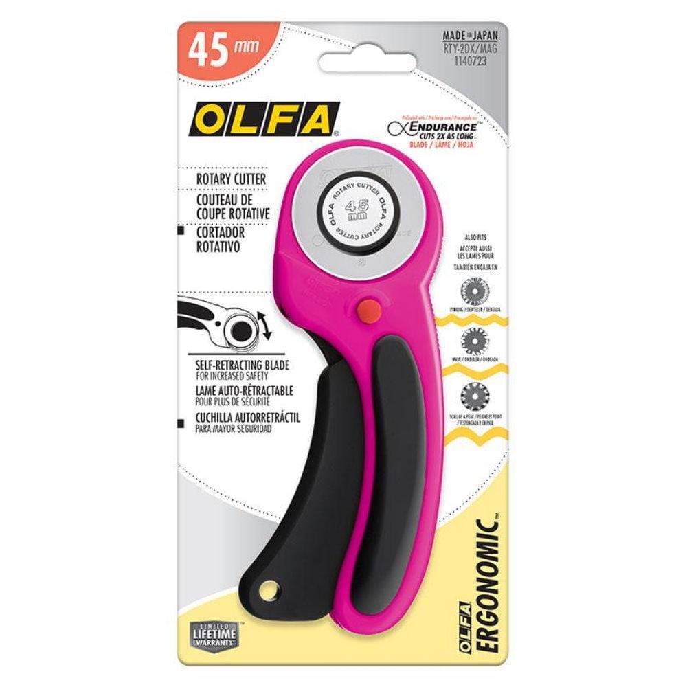 Olfa Deluxe - 45mm Ergo Cuter Magenta RTY-2DX-PINK