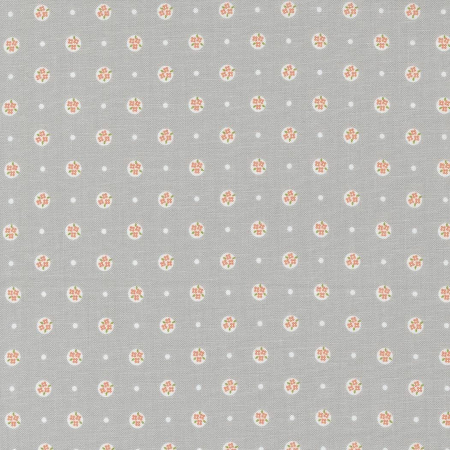 Peachy Keen - Posy Polka Dots Grey 29174-12