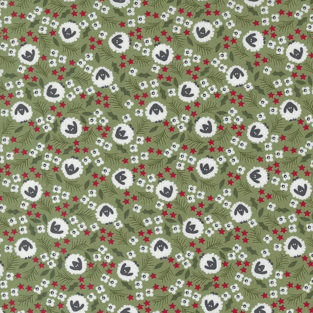 Starberry - Floral Sheep Green 29183-13