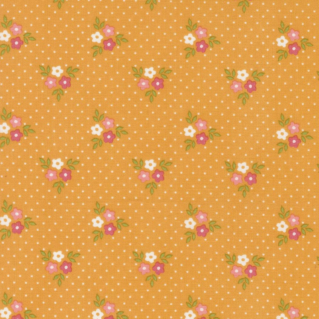 Strawberry Lemonade - Bouquets Florals Dots Apricot 37672-16