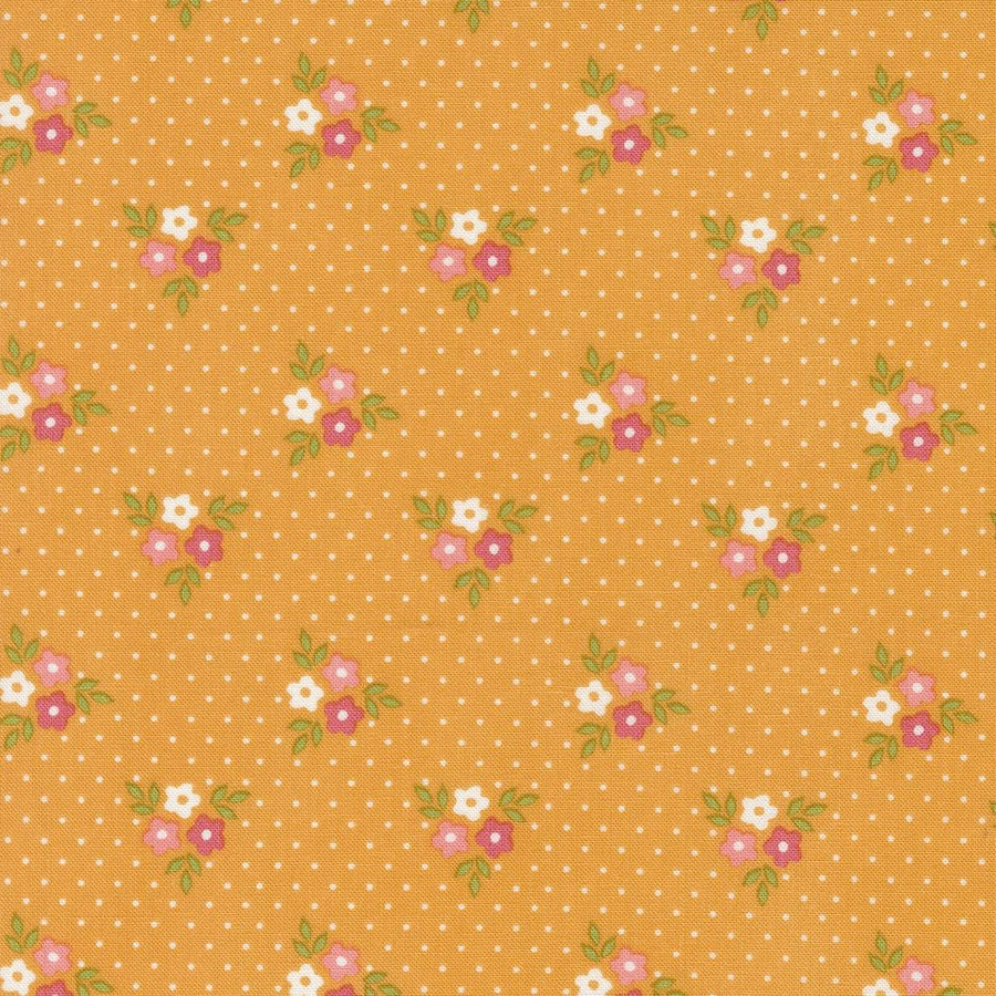 Strawberry Lemonade - Bouquets Florals Dots Apricot 37672-16