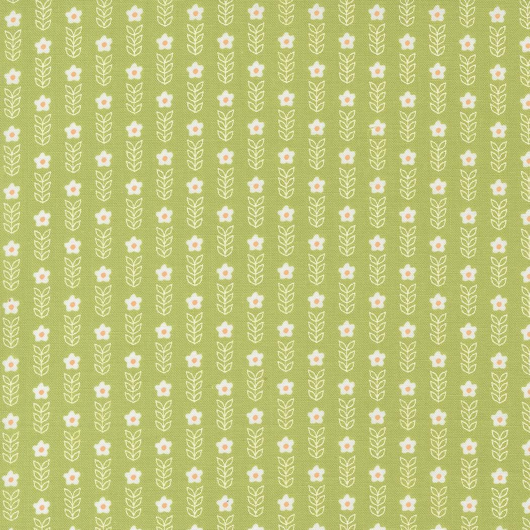 Strawberry Lemonade - Small Floral Stripe Lime 37673-19