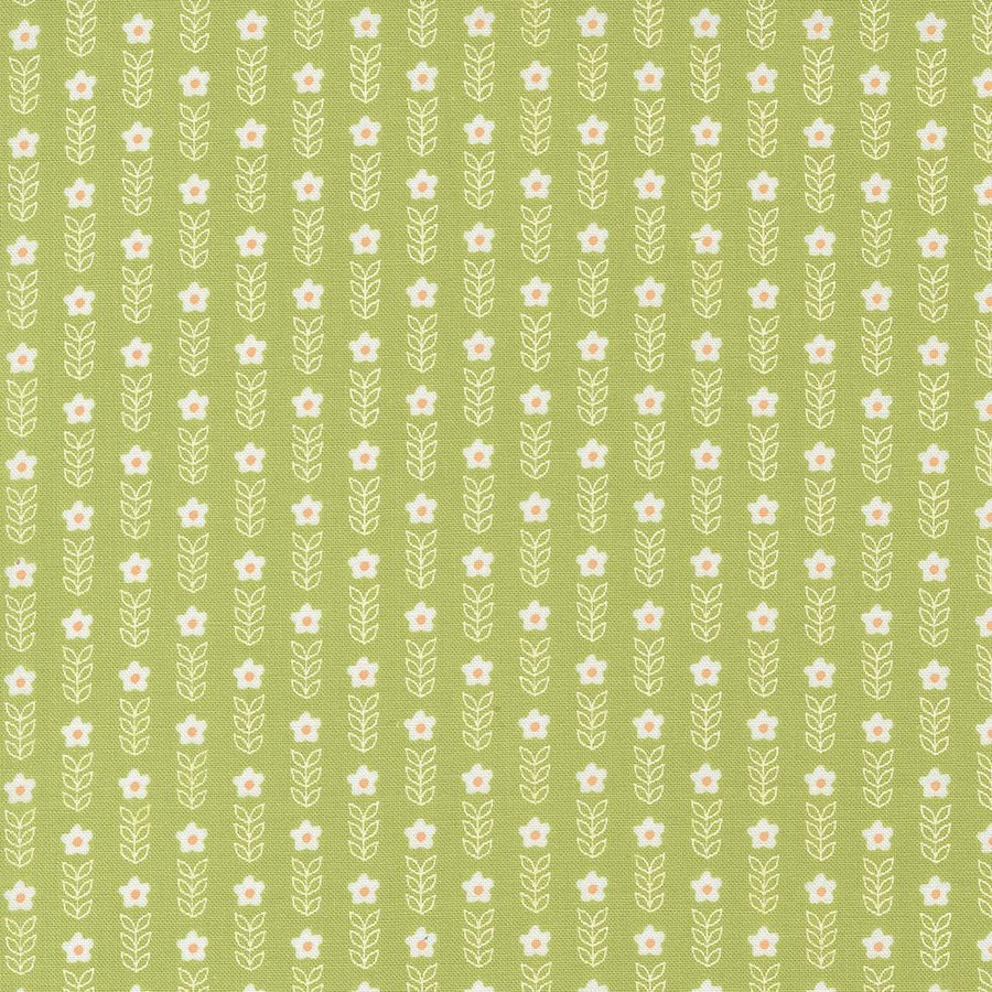 Strawberry Lemonade - Small Floral Stripe Lime 37673-19