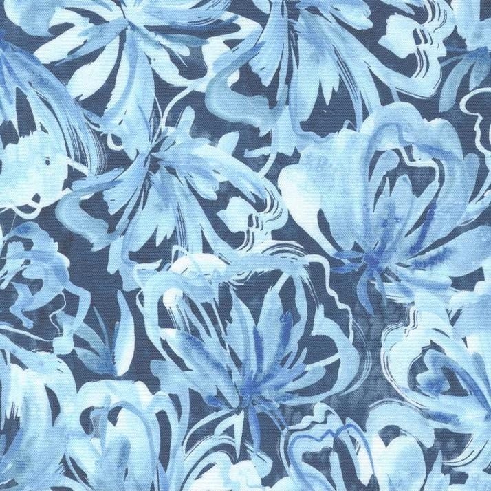 Sunshine & Blue Skies - Flower Burst Indigo 39823-19