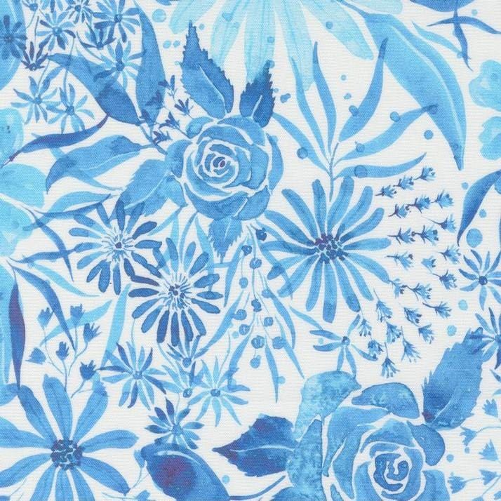 Sunshine & Blue Skies - True Blue Florals Water 39824-14