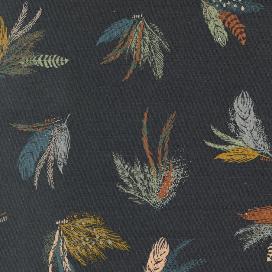 Woodland and Wildflowers - Feathers Charcoal 45581-19