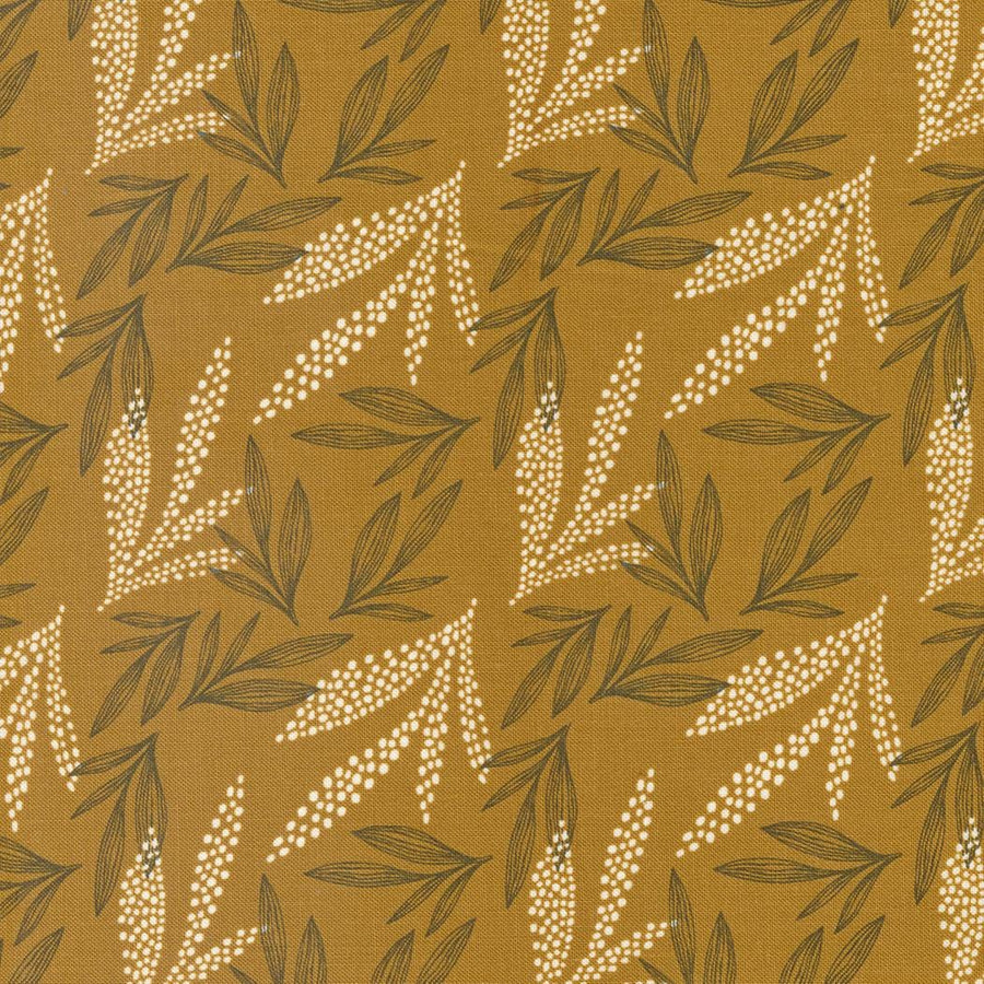 Woodland and Wildflowers - Leaves Caramel 45584-22