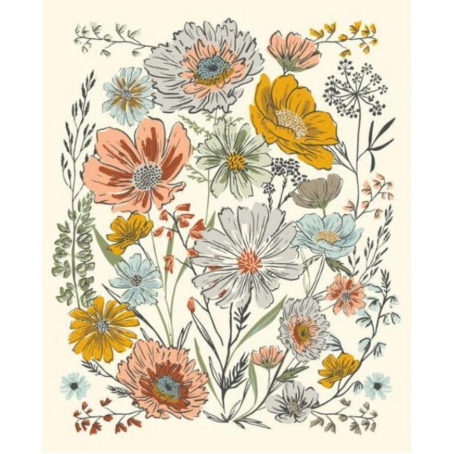 Woodland and Wildflowers - Wildflowers Panel Cream 45588-11