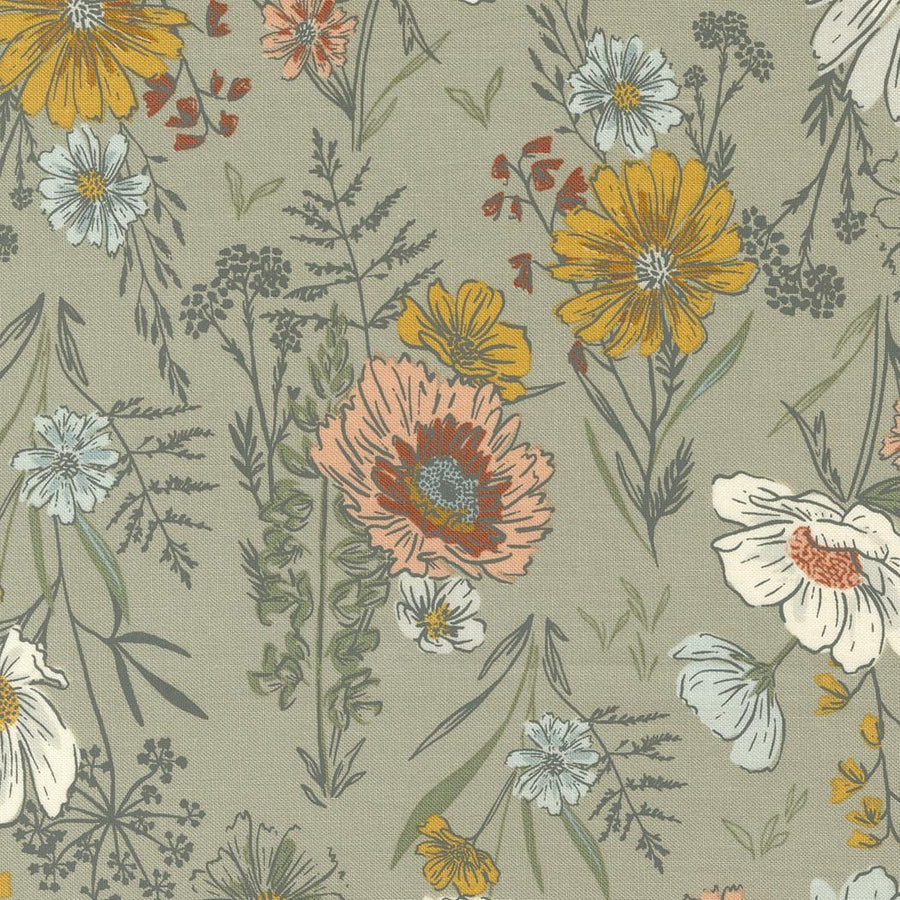 Woodland and Wildflowers - Wildflowers Taupe 45580-13