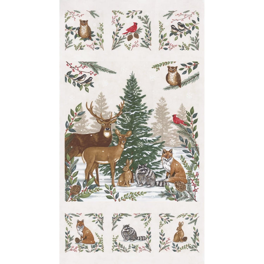 Woodland Winter - Panel Snowy White 56099-11