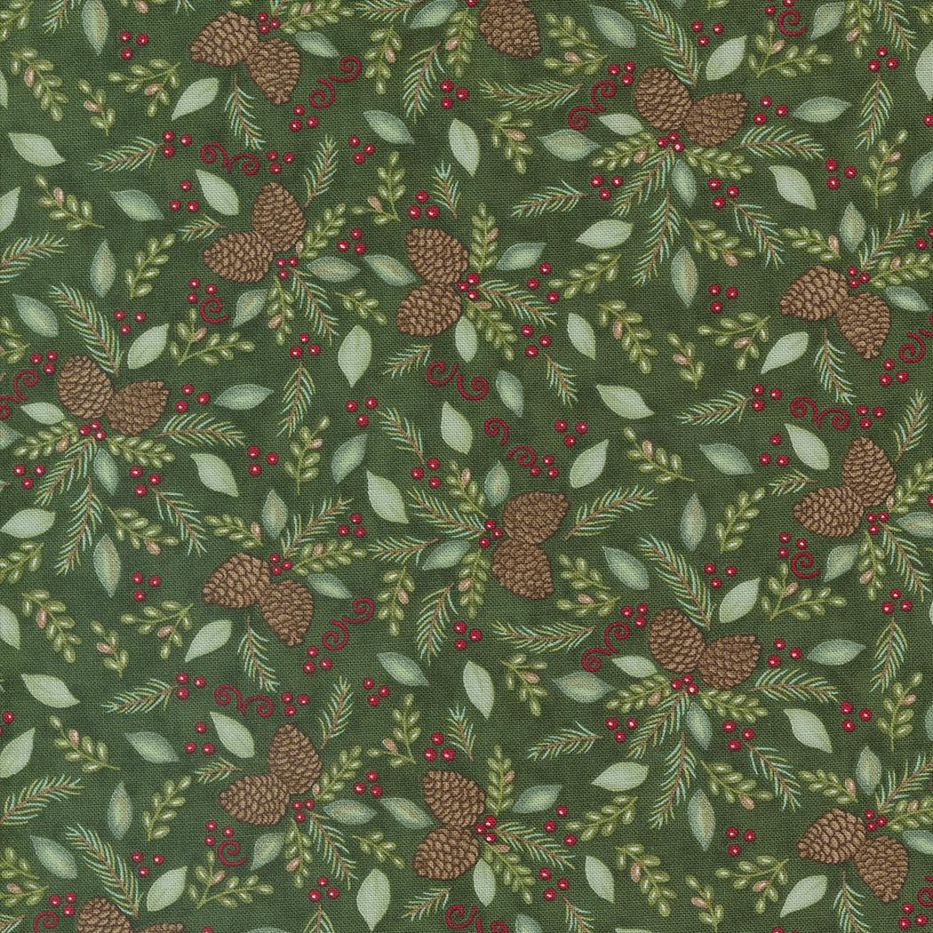 Woodland Winter - Pinecones Foliage Pine Green 56094-14