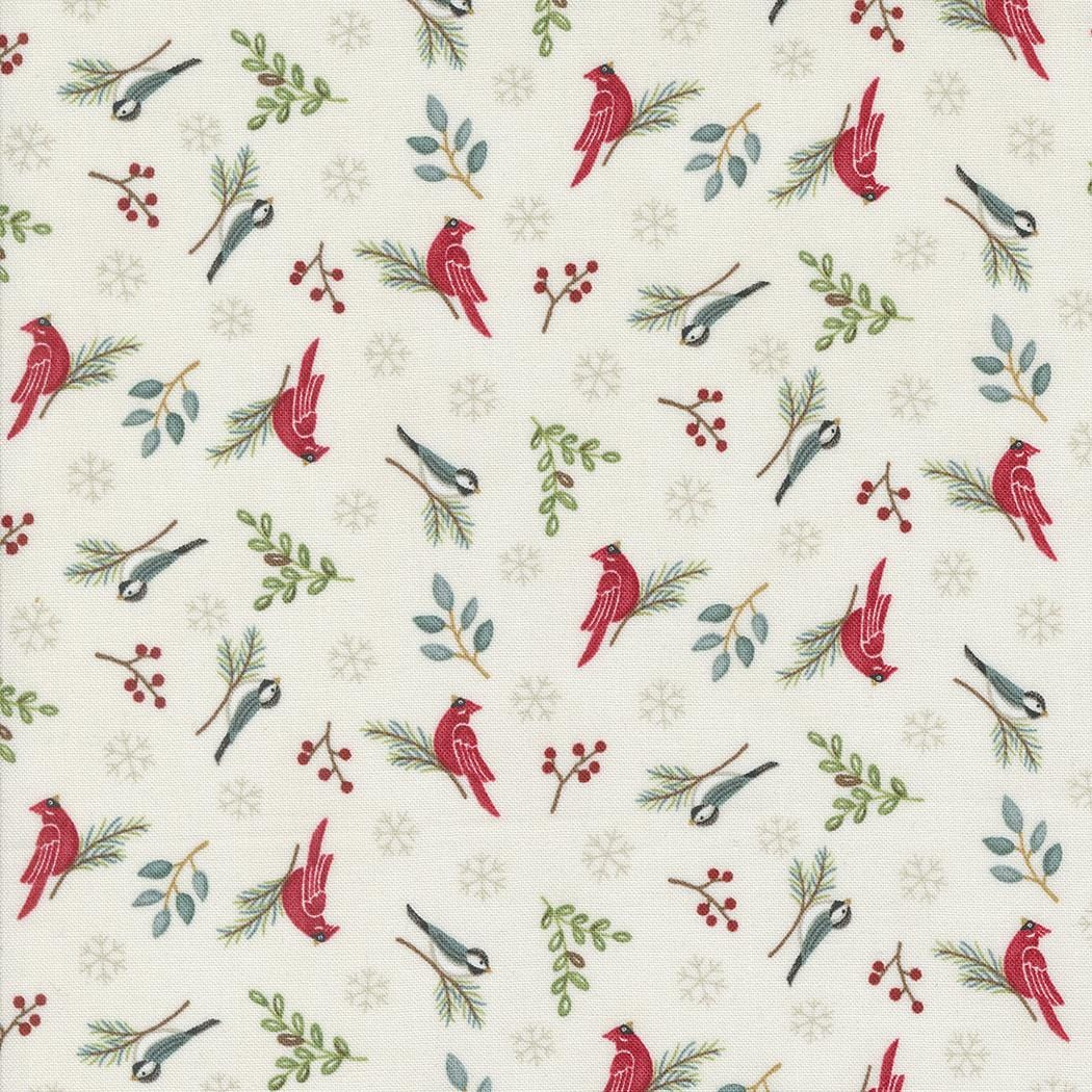 Woodland Winter - Winter Birds Snowflakes Snowy White 56096-11