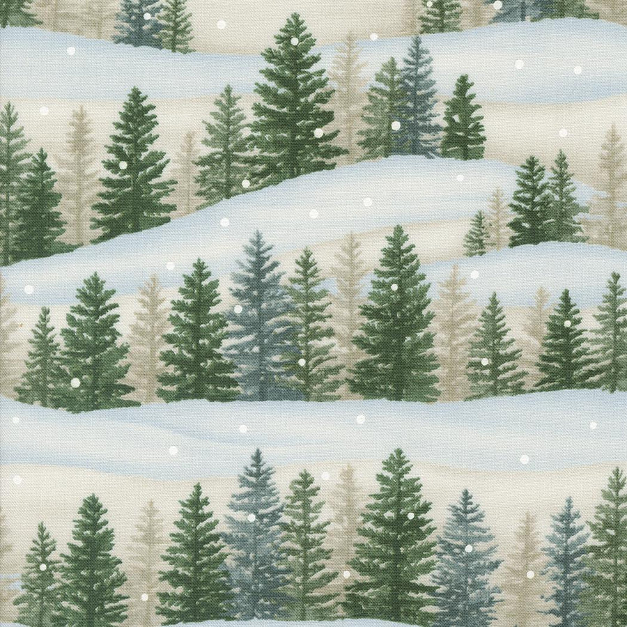 Woodland Winter - Winter Tree Line Snowy White 56091-11