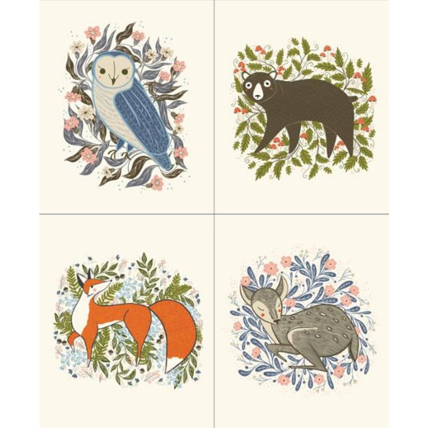Woodland Wonder - Floral Animal Panel 48400-11