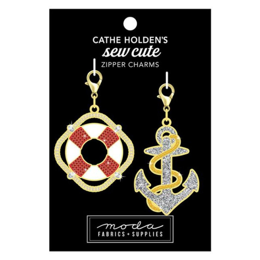 Zipper Charm - Life Ring Anchor Zip Pull 2ct CH165R