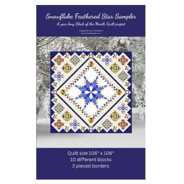 Nancy McNally Quilts - Snowflake Feathered Star Sampler Pattern NMSFSS-PAT