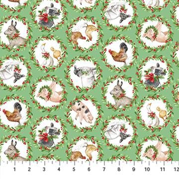 Banryard Christmas - Animal Wreaths Green 28803-74