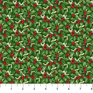 Barnyard Christmas - Holly Dark Green 28805-78