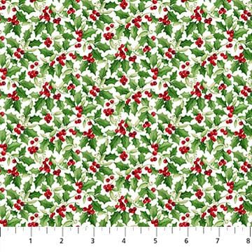 Barnyard Christmas - Holly White Multiple 28805-10