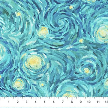 Night Sky Teal - Starry Night DP29263-64