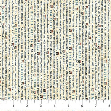 Word Stripe Cream - Historic Route DP29247-11