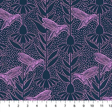 Single Colorway Navy Cotton Fabric - Indelible Ink (Northcott) AMT1007-49C