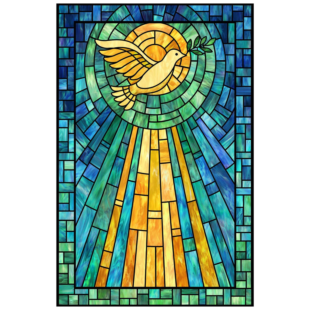 Spirit of Love - Stained Glass Blocks Blue DP25160-44