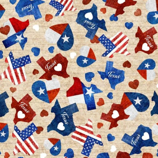 All Texas Shop Hop 2026 - Heart of Texas in Tan 2600-31798-A