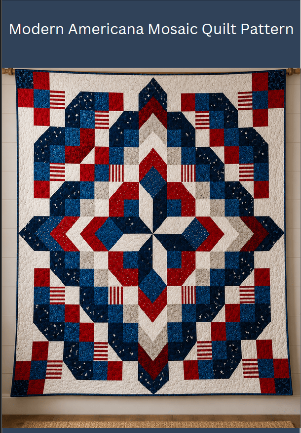 Modern Americana Mosaic Quilt Pattern MODAMER-PAT