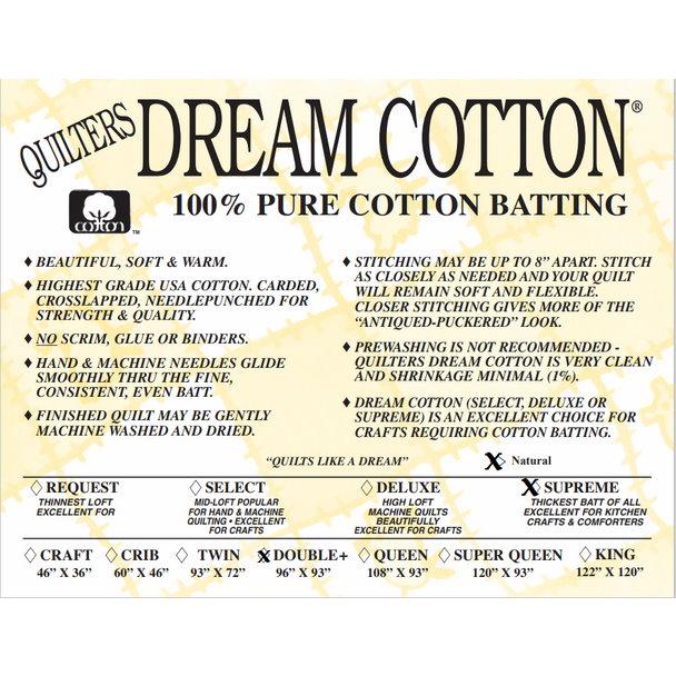 Quilter's Dream - Natural Dream Cotton Supreme Heaviest Loft Double N8D