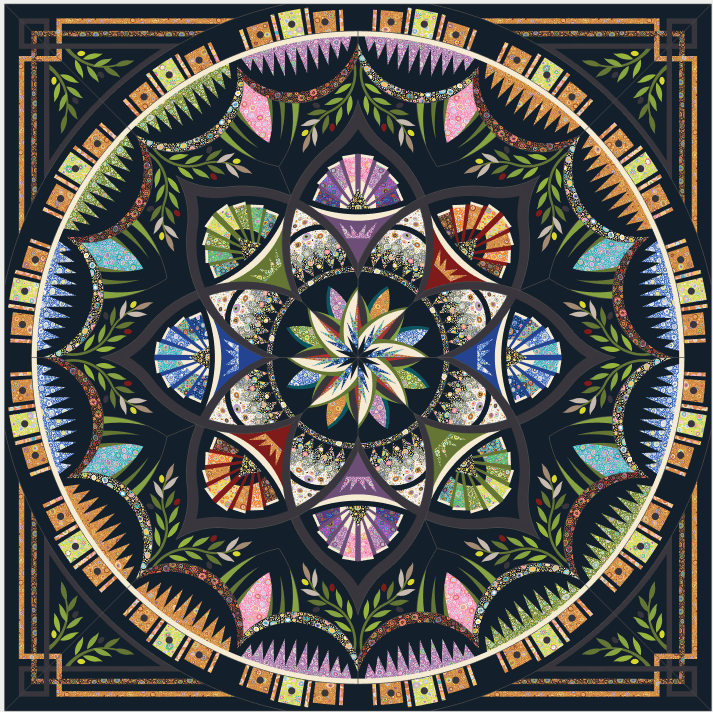 Arcadia Queen - Kaffe Cottons Free Spirit Quilt Kit ARCKCOT-QWK