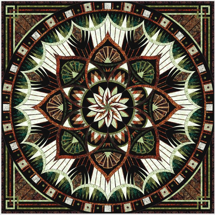 Arcadia Queen - Tree Tops Batiks Quilt Kit ARCTREETOP-QWK