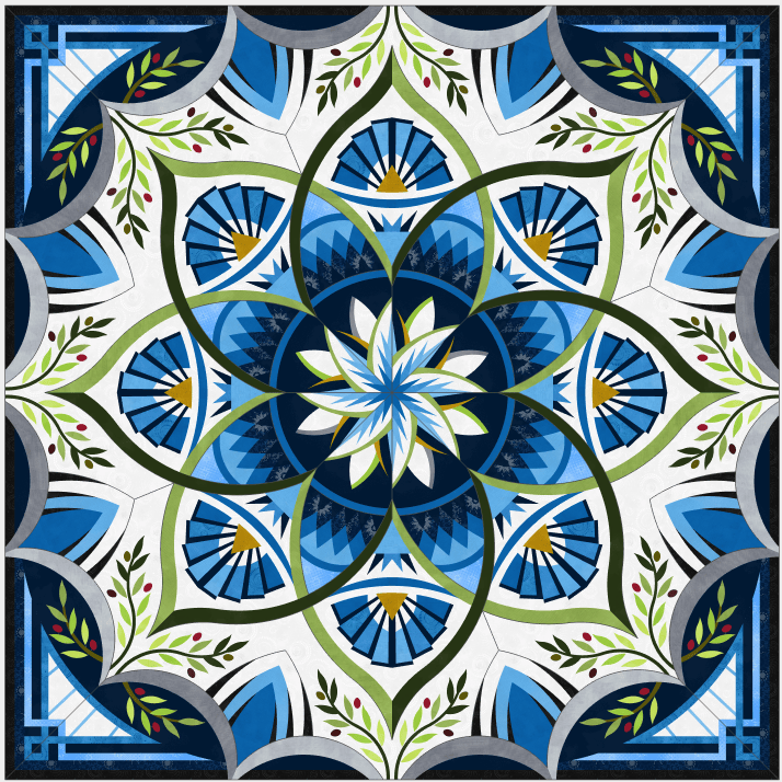 Arcadia Wall - Stock Cottons Blue ARCWCOLBLU-QWK