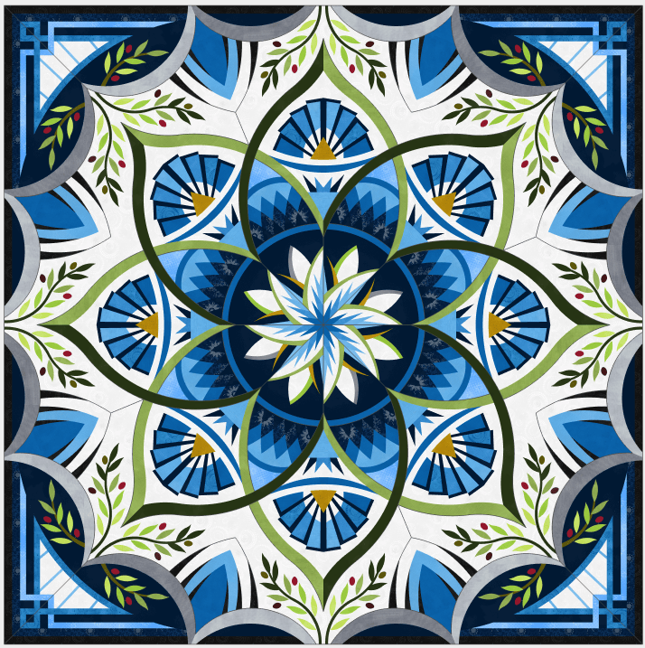 Arcadia Wall - Stock Cottons Blue ARCWCOLBLU-QWK