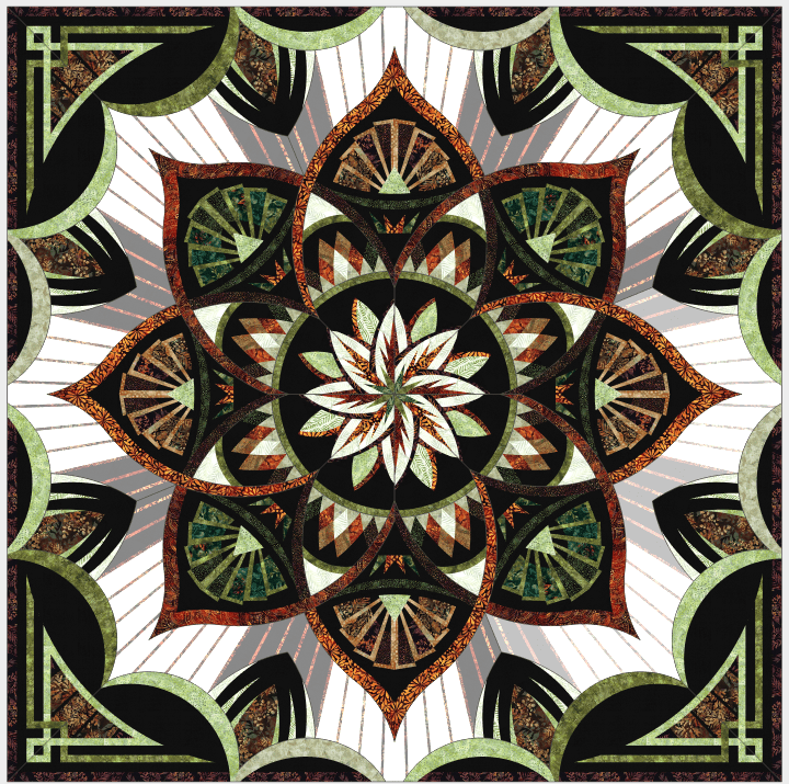 Arcadia Wall - Tree Tops Batik Quilt Kit ARCWTRTOP-QWK