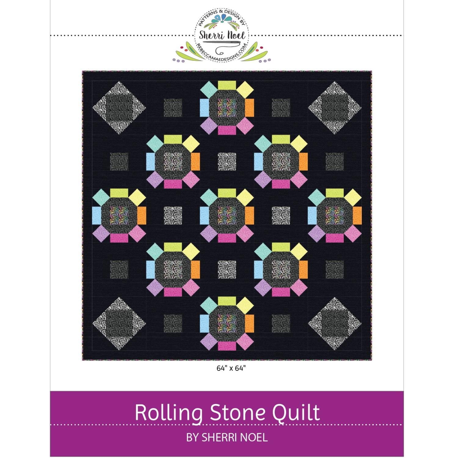 Rebecca Mae - Rolling Stone Quilt Pattern ROLLINGSTONE